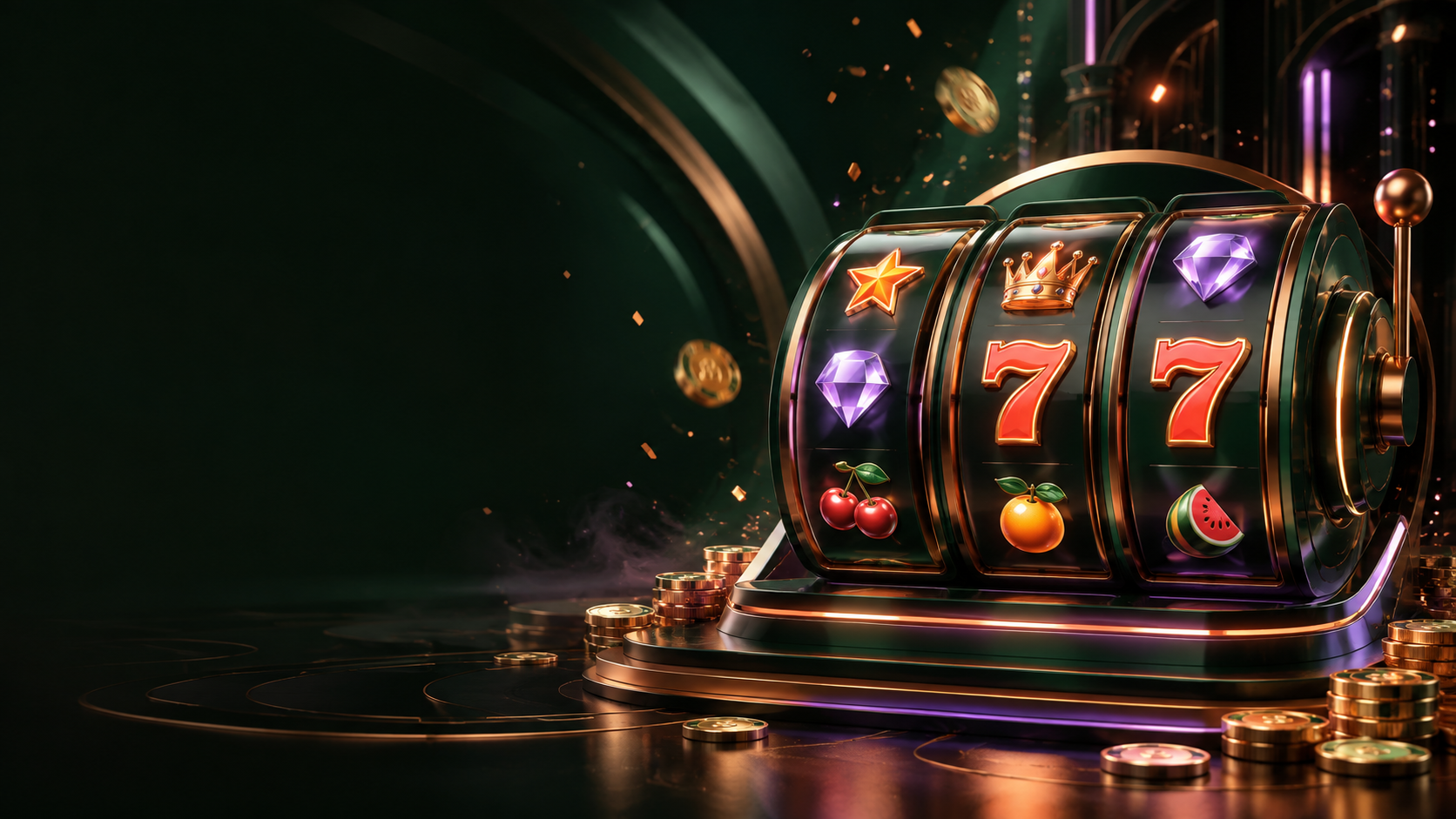 Ilustrasi mesin slot modern untuk hiburan GOBETASIA